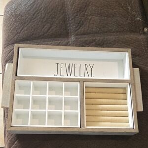 Rae Dunn Wooden Surface with Text